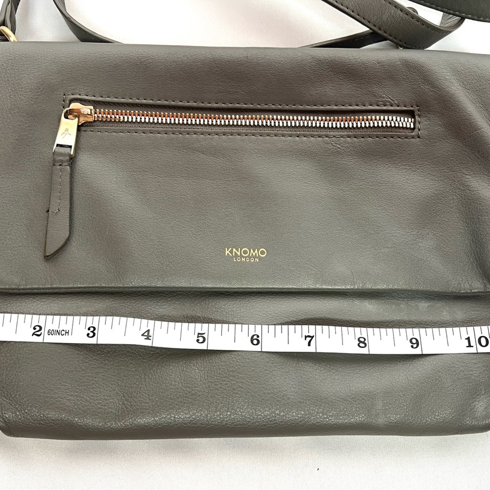 KNOMO London Elektronista Leather Tech Organizer Crossbody Bag Travel Work - Picture 8 of 14